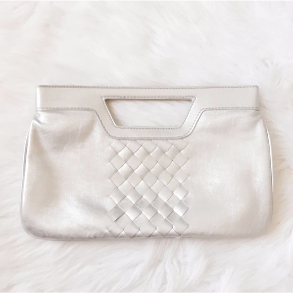 New York & Company Handbags - NY & Co Silver Clutch/Tote Bag